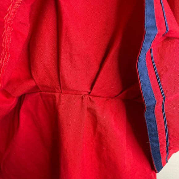 Vintage Sailor PinUp Dress 10 Petite Nautical Peplum Theater Costume Cosplay - Picture 9 of 12